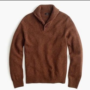 JCrew Brown Shawl Wool Sweater